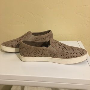 Tan slip on shoes